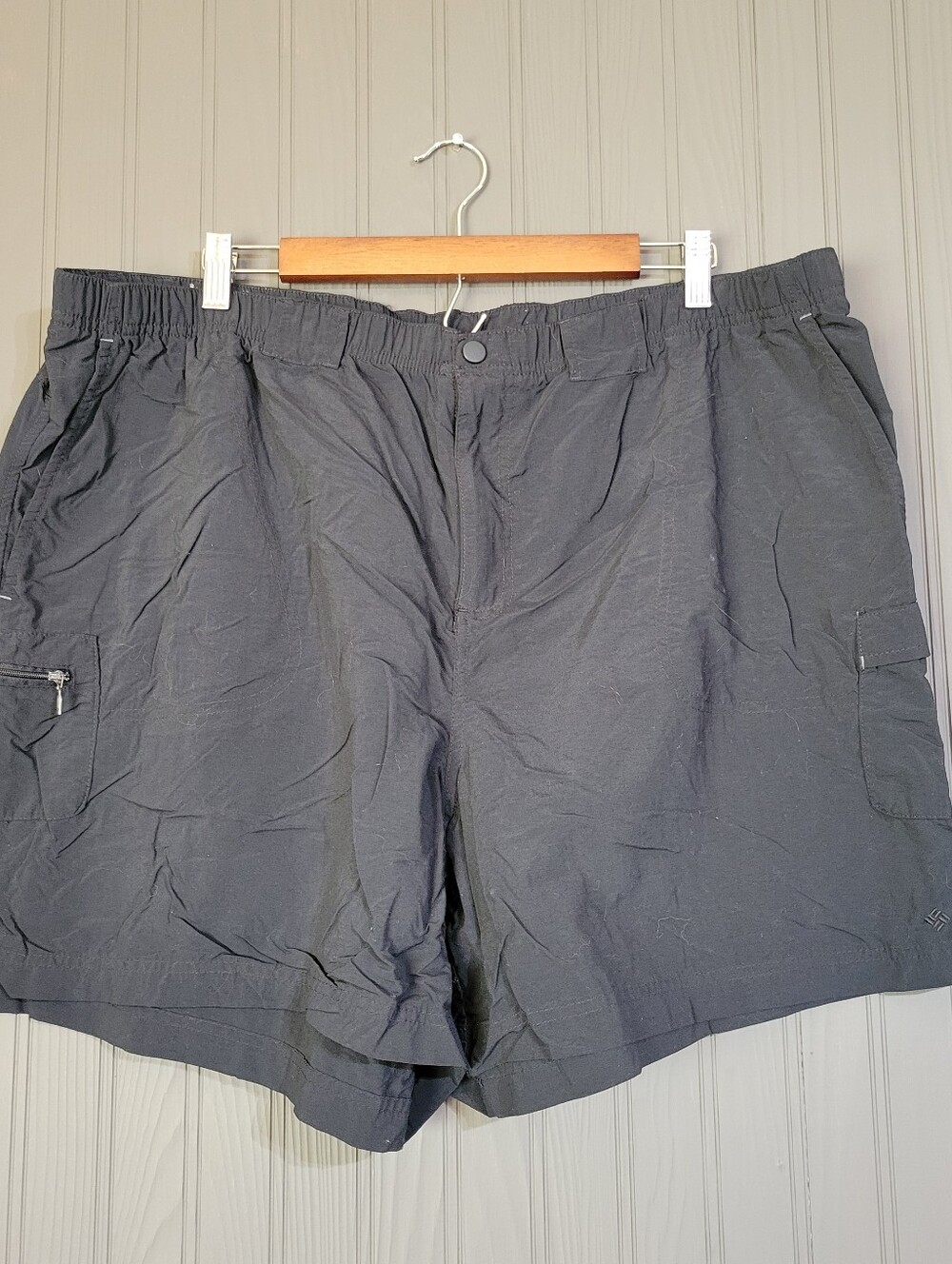 Columbia Nylon Cargo Shorts Utility Pockets Outdoor Hiking Black Women's 2X